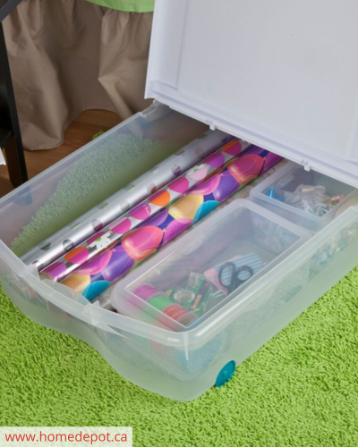 gift wrap - 24 Easy Ways To Organize Gift Wrap Supplies