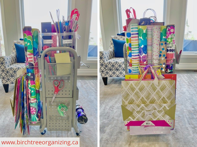 Gift Wrap - 16 Ways To Organize With A 3-Tier Cart