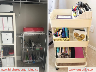 Office - 16 Ways To Organize With A 3-Tier Cart
