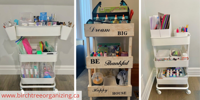 art carts - 16 Ways To Organize With A 3-Tier Cart