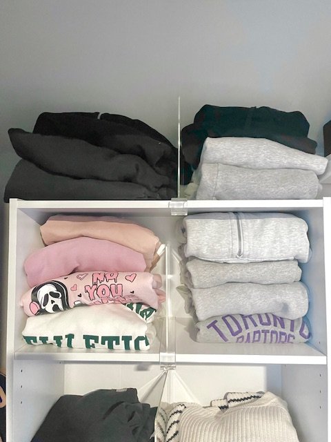 Reach-In Closet Design, Install & Organization After sweater shelves - Reach-In Closet Design, Install & Organization