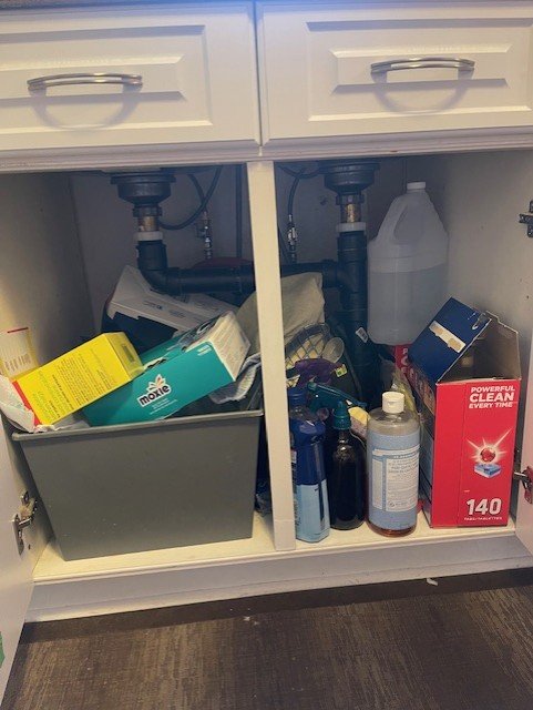 KITCHEN BEFORE AND AFTER PICTURES Before undersink - KITCHEN BEFORE AND AFTER PICTURES