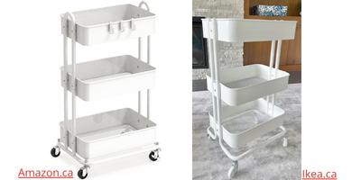 tiered carts - 15 Dorm Room Essentials To Maximize Space